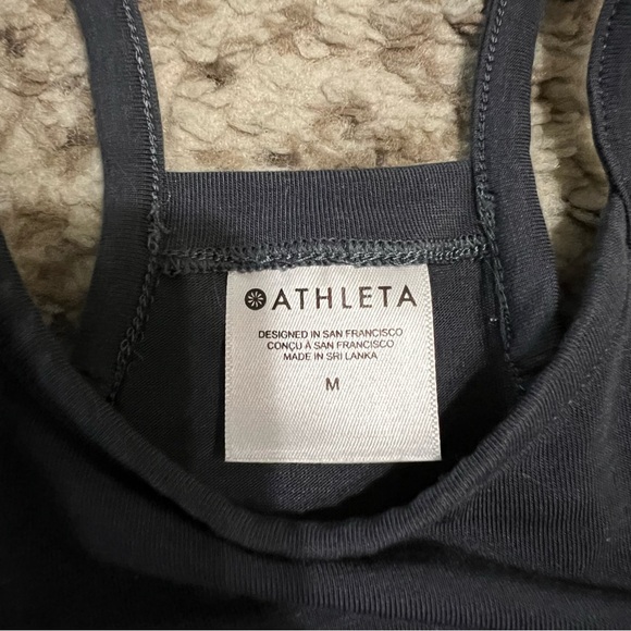 Athleta Essence Explore Tank Granite Gray High Neck Racerback size medium - Picture 7 of 12